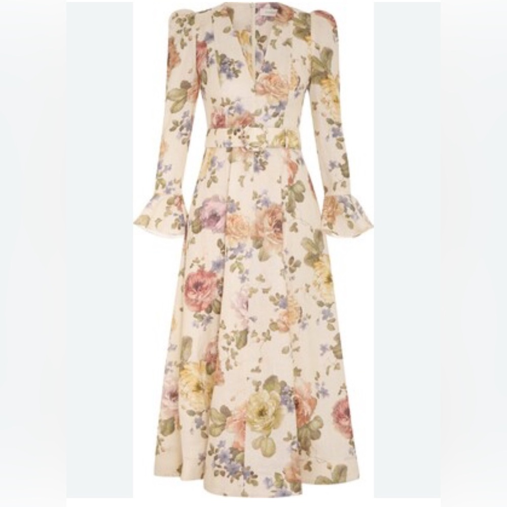 Zimmermann Luminosity Midi Dress L